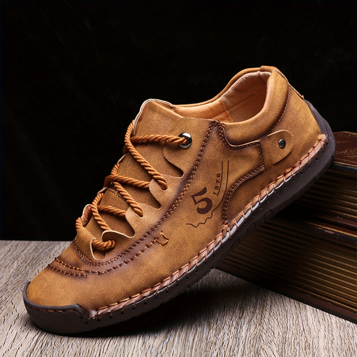 Men's Handmade Stitching Casual Shoes Flats Outdoor Walking Sneakers
